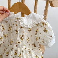 Load image into Gallery viewer, Baby Girls Flower Print Rompers Wholesale 230328321

