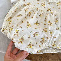 Load image into Gallery viewer, Baby Girls Flower Print Rompers Wholesale 230328321
