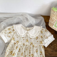 Load image into Gallery viewer, Baby Girls Flower Print Rompers Wholesale 230328321
