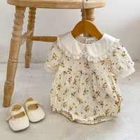 Load image into Gallery viewer, Baby Girls Flower Print Rompers Wholesale 230328321

