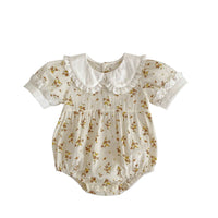 Load image into Gallery viewer, Baby Girls Flower Print Rompers Wholesale 230328321
