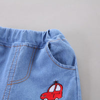 Load image into Gallery viewer, 2 Pieces Set Baby Kid Boys Dinosaur Print Polo Shirts And Car Shorts Wholesale 230328322
