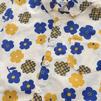 Load image into Gallery viewer, 2 Pieces Set Baby Kid Boys Flower Print Shirts And Solid Color Shorts Wholesale 230328346

