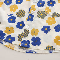 Load image into Gallery viewer, 2 Pieces Set Baby Kid Boys Flower Print Shirts And Solid Color Shorts Wholesale 230328346
