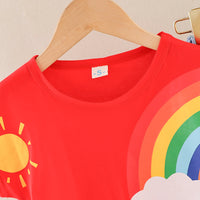 Load image into Gallery viewer, 2 Pieces Set Baby Kid Boys Rainbow Cartoon Print T-Shirts And Shorts Wholesale 230328351
