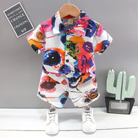 Load image into Gallery viewer, 2 Pieces Set Baby Kid Boys Print Shirts And Shorts Wholesale 230328356
