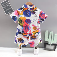 Load image into Gallery viewer, 2 Pieces Set Baby Kid Boys Print Shirts And Shorts Wholesale 230328356
