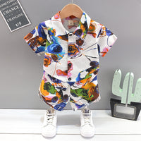 Load image into Gallery viewer, 2 Pieces Set Baby Kid Boys Print Shirts And Shorts Wholesale 230328356
