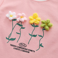 Load image into Gallery viewer, 2 Pieces Set Baby Kid Girls Color-blocking Flower Print T-Shirts And Shorts Wholesale 230328390
