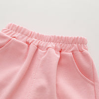 Load image into Gallery viewer, 2 Pieces Set Baby Kid Girls Color-blocking Flower Print T-Shirts And Shorts Wholesale 230328390
