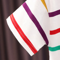 Load image into Gallery viewer, 2 Pieces Set Baby Kid Unisex Striped Cartoon Print T-Shirts And Jumpsuits Wholesale 230328392
