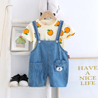 Load image into Gallery viewer, 2 Pieces Set Baby Kid Boys Cartoon Print T-Shirts And Jumpsuits Wholesale 230328394

