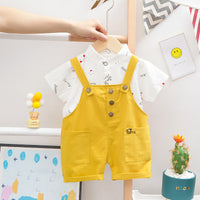 Load image into Gallery viewer, 2 Pieces Set Baby Kid Boys Letters Cartoon Print Shirts And Rompers Wholesale 230328400
