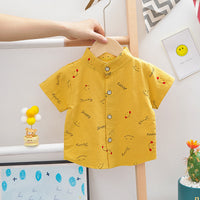 Load image into Gallery viewer, 2 Pieces Set Baby Kid Boys Letters Cartoon Print Shirts And Rompers Wholesale 230328400
