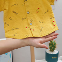 Load image into Gallery viewer, 2 Pieces Set Baby Kid Boys Letters Cartoon Print Shirts And Rompers Wholesale 230328400
