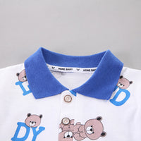 Load image into Gallery viewer, 2 Pieces Set Baby Kid Boys Letters Cartoon Print Polo Shirts And Embroidered Shorts Wholesale 230328404
