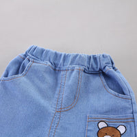 Load image into Gallery viewer, 2 Pieces Set Baby Kid Boys Letters Cartoon Print Polo Shirts And Embroidered Shorts Wholesale 230328404
