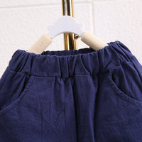 Load image into Gallery viewer, 2 Pieces Set Baby Kid Boys Dinosaur Print Shirts And Solid Color Shorts Wholesale 230328425
