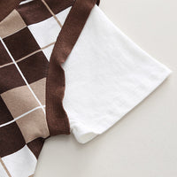 Load image into Gallery viewer, 2 Pieces Set Baby Kid Girls Boys Checked Tops And Solid Color Skirts Shorts Wholesale 230328427
