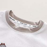 Load image into Gallery viewer, 2 Pieces Set Baby Kid Boys Cartoon Print T-Shirts And Striped Pants Wholesale 230328452
