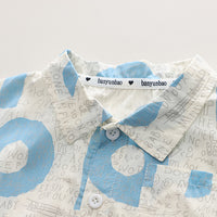 Load image into Gallery viewer, 2 Pieces Set Baby Kid Boys Letters Shirts And Solid Color Shorts Wholesale 230328455

