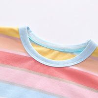 Load image into Gallery viewer, 2 Pieces Set Baby Kid Girls Striped T-Shirts And Love heart Rompers Wholesale 230328494
