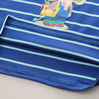 Load image into Gallery viewer, 2 Pieces Set Baby Kid Boys Striped Animals Print T-Shirts And Solid Color Shorts Wholesale 230328504
