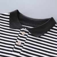 Load image into Gallery viewer, 2 Pieces Set Baby Kid Boys Striped Polo Shirts And Solid Color Shorts Wholesale 230328526
