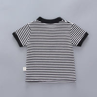 Load image into Gallery viewer, 2 Pieces Set Baby Kid Boys Striped Polo Shirts And Solid Color Shorts Wholesale 230328526
