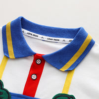 Load image into Gallery viewer, 2 Pieces Set Baby Kid Boys Letters Print Polo Shirts And Cartoon Shorts Wholesale 230328534
