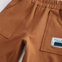 Load image into Gallery viewer, 2 Pieces Set Baby Kid Boys Striped Color-blocking T-Shirts And Solid Color Shorts Wholesale 230328549
