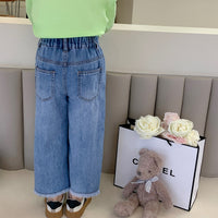 Load image into Gallery viewer, Baby Kid Girls Letters Embroidered Pants Jeans Wholesale 230330109
