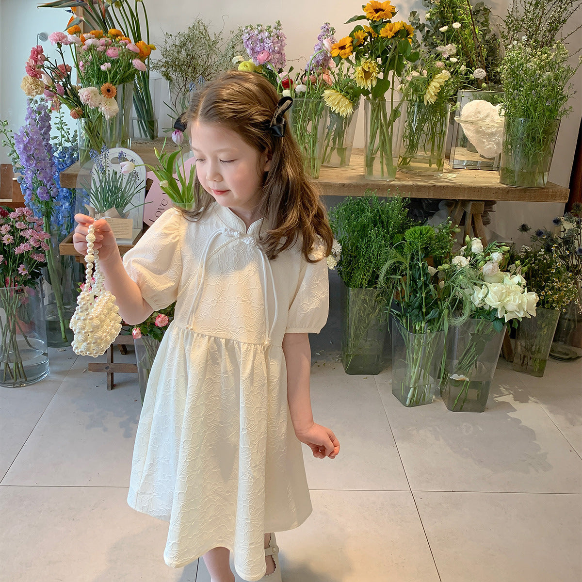 Baby Kid Girls Solid Color Dresses Wholesale 230330290