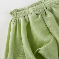 Load image into Gallery viewer, 2 Pieces Set Baby Kid Girls Solid Color Flower Tank Tops And Bow Shorts Wholesale 230330361
