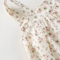 Load image into Gallery viewer, 2 Pieces Set Baby Kid Girls Solid Color Tops And Flower Dresses Wholesale 230330368
