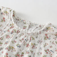Load image into Gallery viewer, 2 Pieces Set Baby Kid Girls Flower Print Tops And Solid Color Pants Wholesale 230330396
