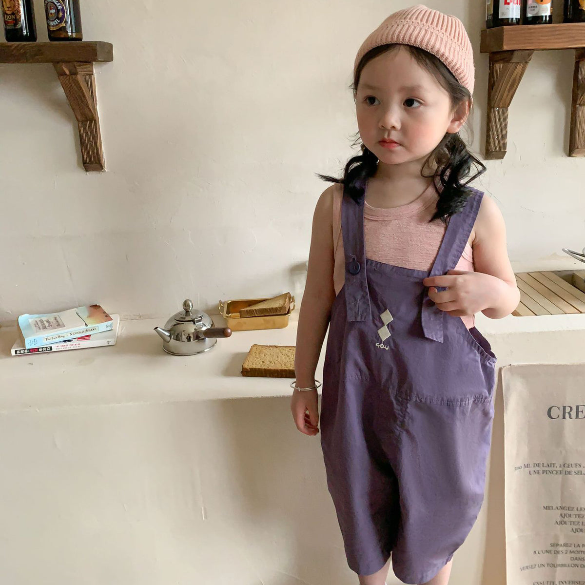 Baby Kid Girls Solid Color Jumpsuits Wholesale 230330510