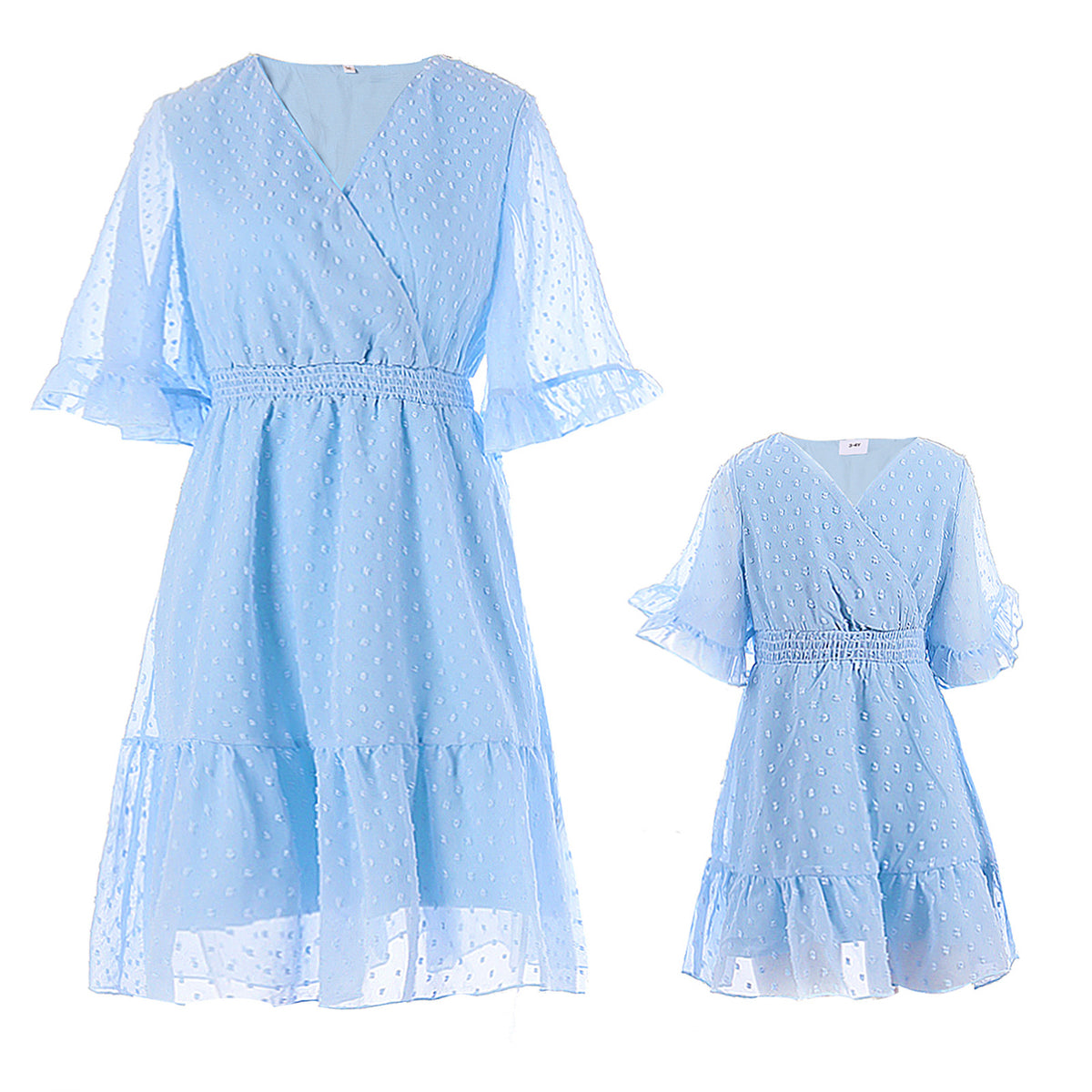Mommy And Me Kid Solid Color Dresses Wholesale 230403246