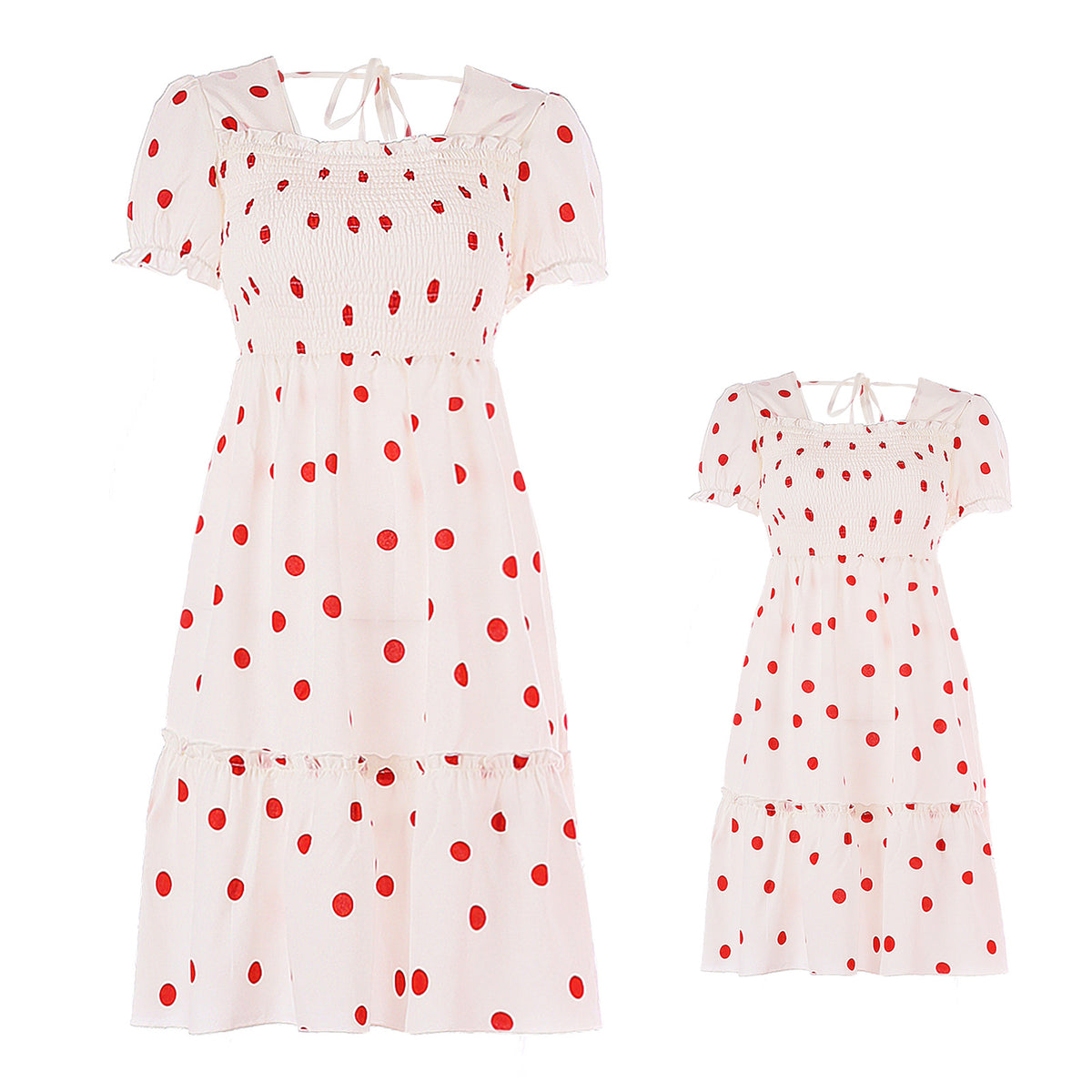 Mommy And Me Kid Polka dots Dresses Wholesale 230403247