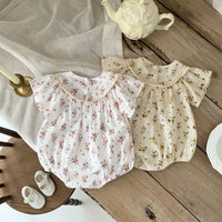 Load image into Gallery viewer, Baby Girls Flower Print Rompers Wholesale 230403254
