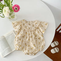 Load image into Gallery viewer, Baby Girls Flower Print Rompers Wholesale 230403254
