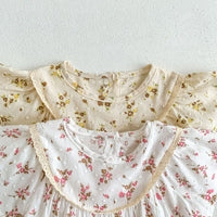 Load image into Gallery viewer, Baby Girls Flower Print Rompers Wholesale 230403254
