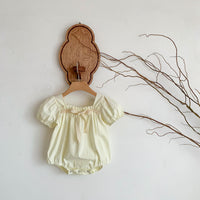 Load image into Gallery viewer, Baby Girls Flower Bow Print Rompers Wholesale 230403261
