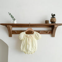 Load image into Gallery viewer, Baby Girls Flower Bow Print Rompers Wholesale 230403261
