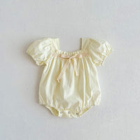 Load image into Gallery viewer, Baby Girls Flower Bow Print Rompers Wholesale 230403261
