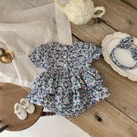 Load image into Gallery viewer, Baby Girls Flower Print Rompers Wholesale 230403263
