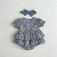Load image into Gallery viewer, Baby Girls Flower Print Rompers Wholesale 230403263
