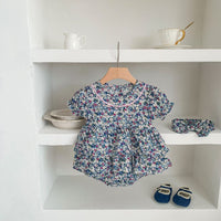 Load image into Gallery viewer, Baby Girls Flower Print Rompers Wholesale 230403263
