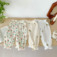 Load image into Gallery viewer, Baby Unisex Flower Fruit Print Pants Wholesale 230403295
