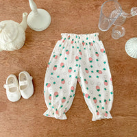 Load image into Gallery viewer, Baby Unisex Flower Fruit Print Pants Wholesale 230403295
